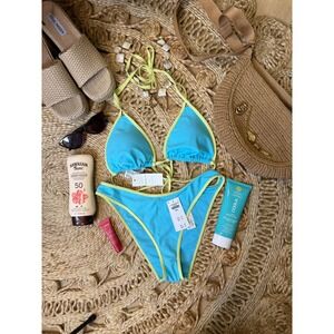 Abercrombie Blue Tie Swim Swimsuit Bikini